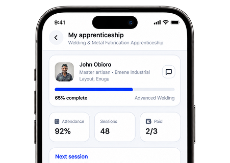 My Apprenticeship Screen